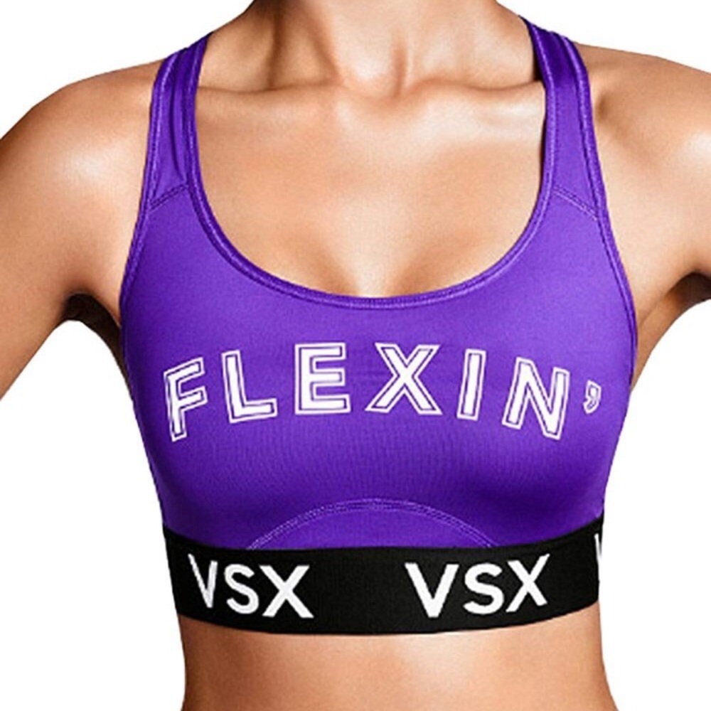 Victoria Secret sports bra M flexin purple